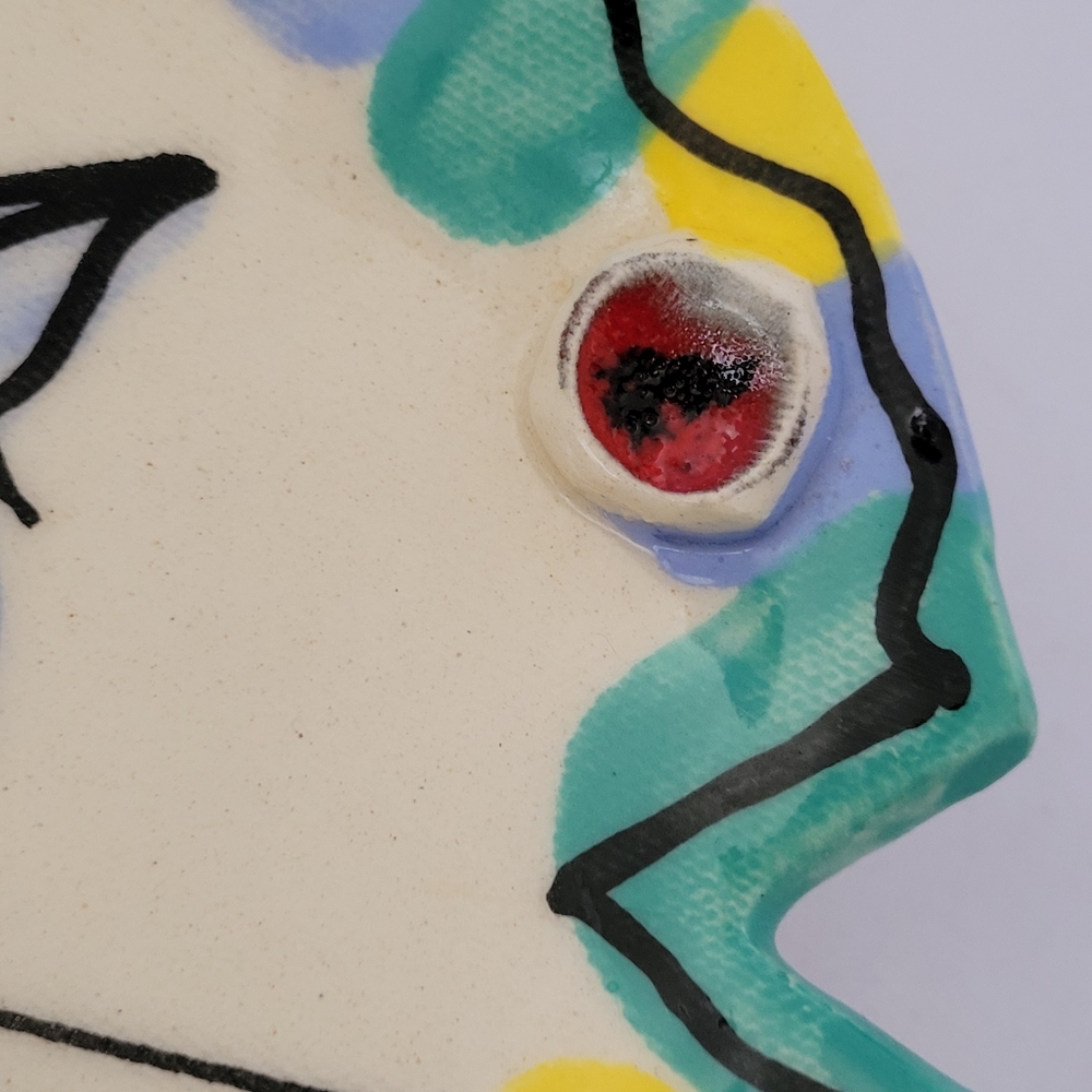 The Clay Place 93' Colorful Cat Fish Ceramic Plate - Picture 2 of 5